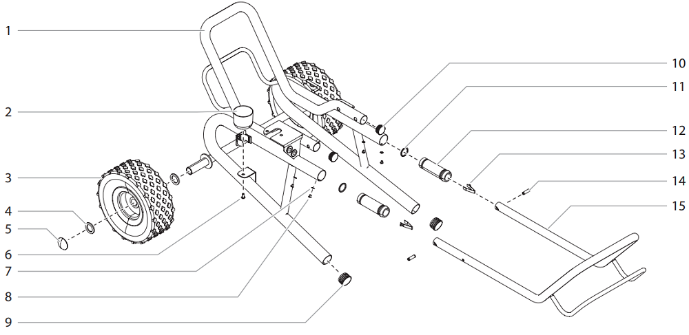 Impact 1140 Low Rider Cart(P/N 805-290A) Parts